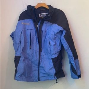 Womens Columbia titanium blue ski jacket large